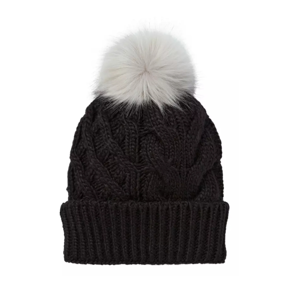 CALIA Cable Knit Pom Beanie
